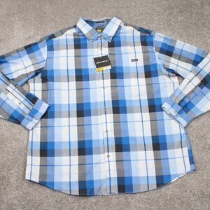 Eddie Bauer On the Go Shirt NWT Mens 2XL XXL Blue Travex FreeDry Classic Fit L/S